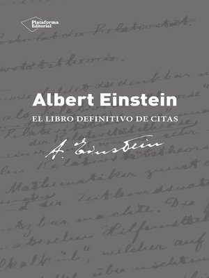 cover image of Albert Einstein. El libro definitivo de citas